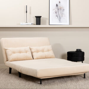 Vicky – Lit pliant – Beige, Noir – 80 x 88 x 120 cm
