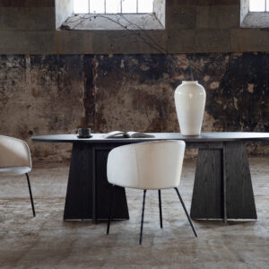 Bootcut – Table à manger ovale – Noir – 230 x 115 cm