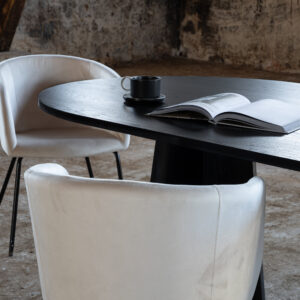 Bootcut – Table à manger ovale – Noir – 230 x 115 cm