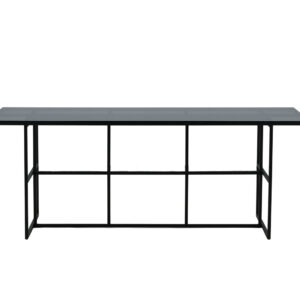 Leif – Table à manger rectangulaire – Noir – 200 x 90 cm