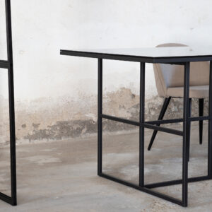 Leif – Table à manger rectangulaire – Noir – 200 x 90 cm