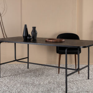 Uno – Table à manger rectangulaire – Noir – 200 x 90 cm
