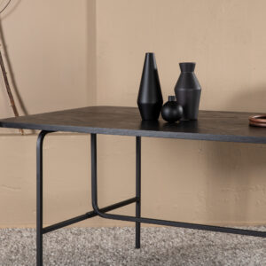 Uno – Table à manger rectangulaire – Noir – 200 x 90 cm