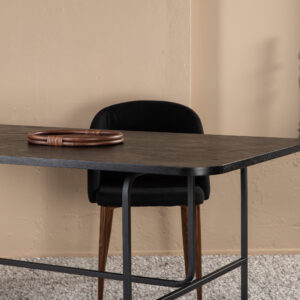 Uno – Table à manger rectangulaire – Noir – 200 x 90 cm