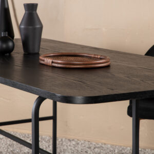 Uno – Table à manger rectangulaire – Noir – 200 x 90 cm