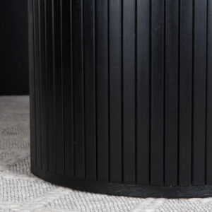 Bianca – Table à manger ovale – Noir – 200 x 90 cm
