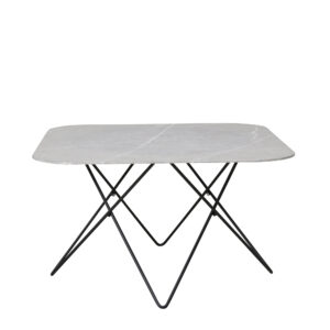 Tristar – Table basse – Noir, Gris – 80 x 80 cm