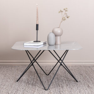 Tristar – Table basse – Noir, Gris – 80 x 80 cm