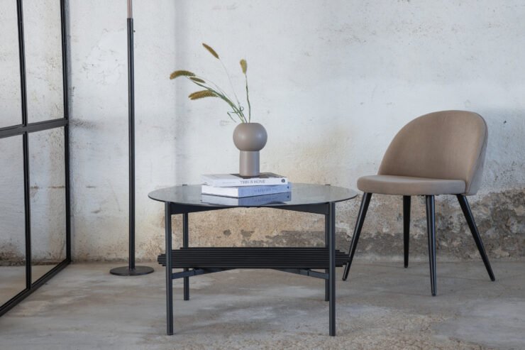 Von Staf – Table basse – Noir – ⌀80 cm