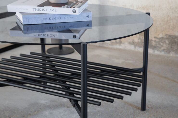 Von Staf – Table basse – Noir – ⌀80 cm