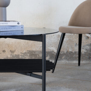 Von Staf – Table basse – Noir – ⌀80 cm