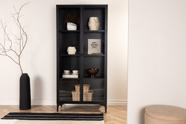 Piring – Meuble de rangement – Noir – 40 x 190 x 90 cm