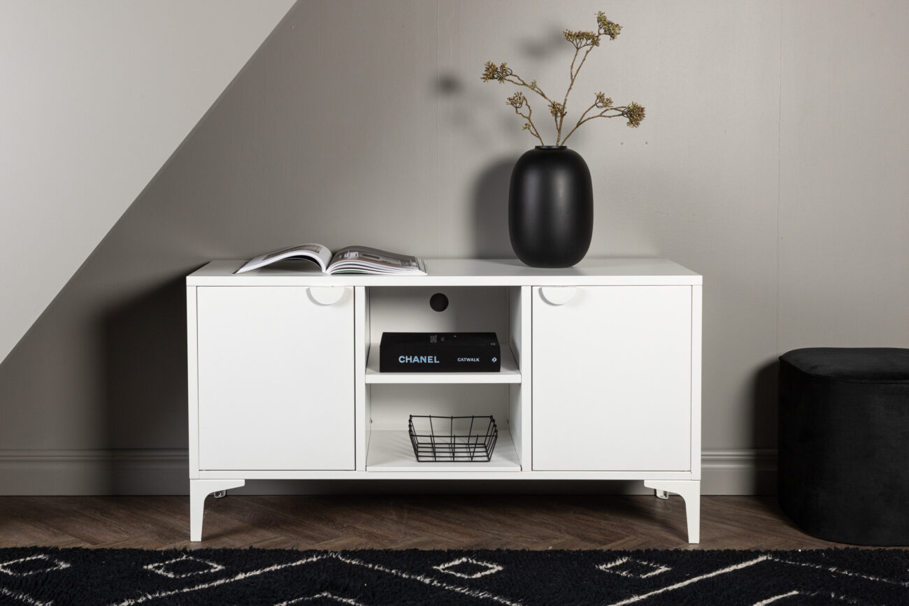 Piring – Meuble TV – Blanc – 40 x 63 x 120 cm