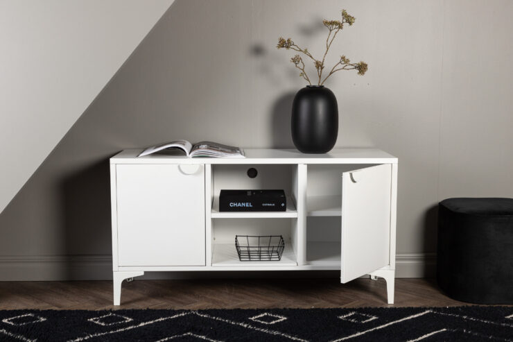 Piring – Meuble TV – Blanc – 40 x 63 x 120 cm