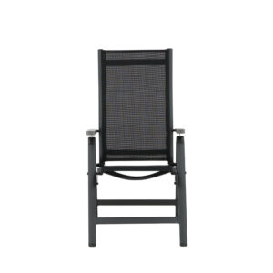 Albany – Chaise réglable – Noir – 67 x 110 x 59 cm