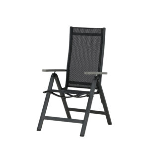 Albany – Chaise réglable – Noir – 67 x 110 x 59 cm