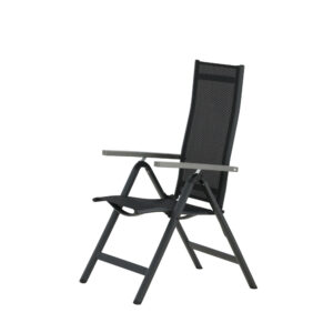 Albany – Chaise réglable – Noir – 67 x 110 x 59 cm