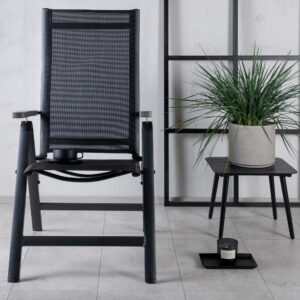 Albany – Chaise réglable – Noir – 67 x 110 x 59 cm