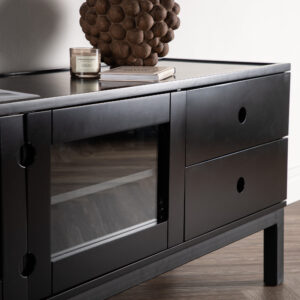 Alcoa – Commode – Noir – 40 x 57 x 150 cm