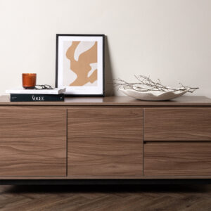 Corpus – Commode – Noyer, Noir – 40 x 56 x 138 cm