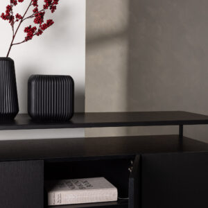 Kingsport – Meuble de rangement – Noir – 45 x 80 x 120 cm