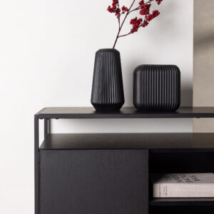 Kingsport – Meuble de rangement – Noir – 45 x 80 x 120 cm