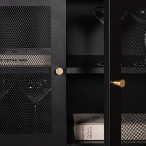 Malla – Meuble de rangement – Noir – 40 x 80 x 120 cm