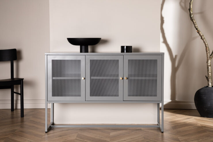 Malla – Meuble de rangement – Gris clair – 40 x 80 x 120 cm
