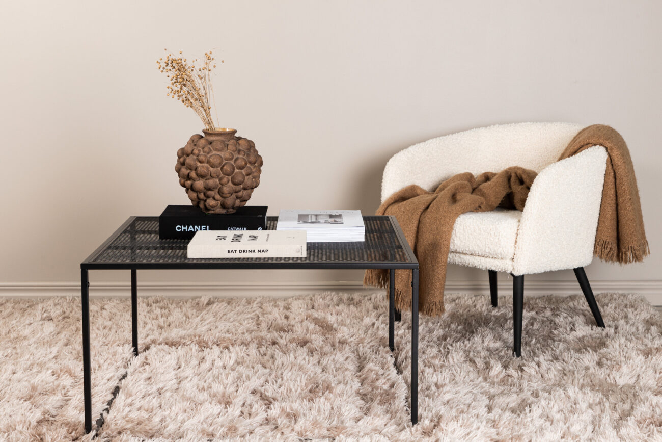 Netz – Table basse – Noir – 80 x 80 cm