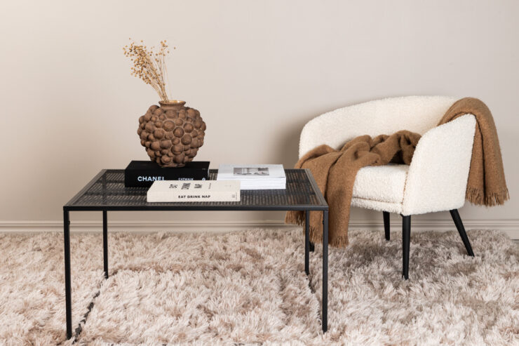 Netz – Table basse – Noir – 80 x 80 cm