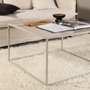 Netz – Table basse – Beige – 80 x 80 cm