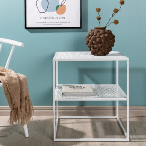 Netz – Table basse – Blanc – 55 x 55 cm