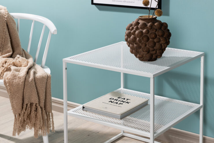 Netz – Table basse – Blanc – 55 x 55 cm
