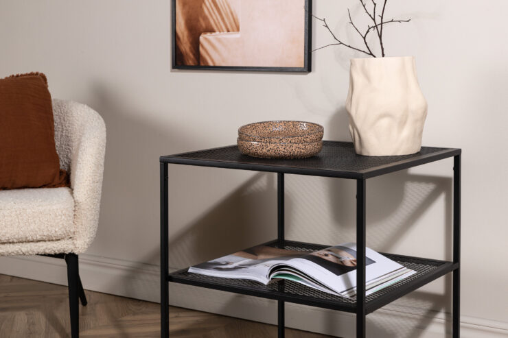 Netz – Table basse – Noir – 55 x 55 cm