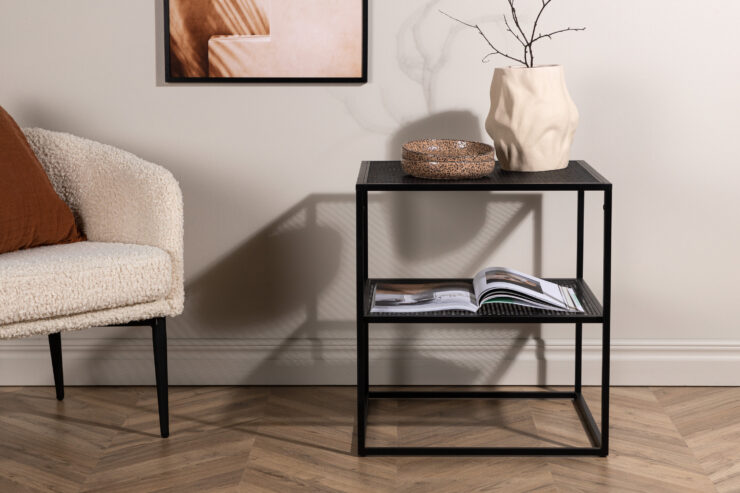 Netz – Table basse – Noir – 55 x 55 cm