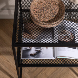 Netz – Table basse – Noir – 55 x 55 cm