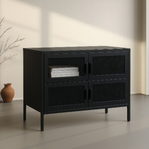 Nett – Meuble de rangement – Noir – 40 x 75 x 90 cm