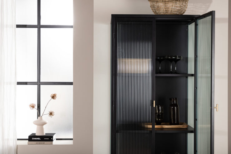 Garis – Meuble de rangement – Noir – 40 x 160 x 70 cm