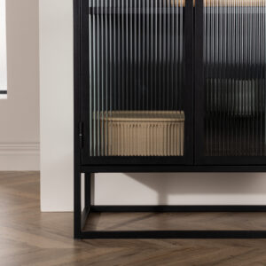 Garis – Meuble de rangement – Noir – 40 x 160 x 70 cm