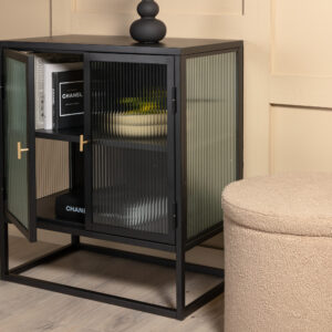 Garis – Meuble de rangement – Noir – 40 x 80 x 70 cm