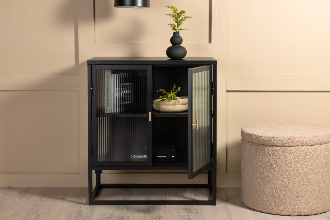 Garis – Meuble de rangement – Noir – 40 x 80 x 70 cm
