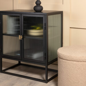 Garis – Meuble de rangement – Noir – 40 x 80 x 70 cm