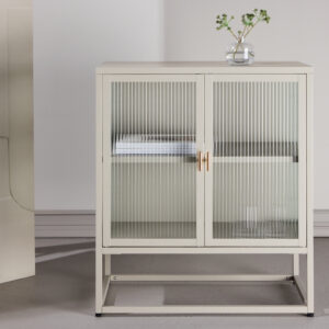 Garis – Meuble de rangement – Beige – 40 x 80 x 70 cm