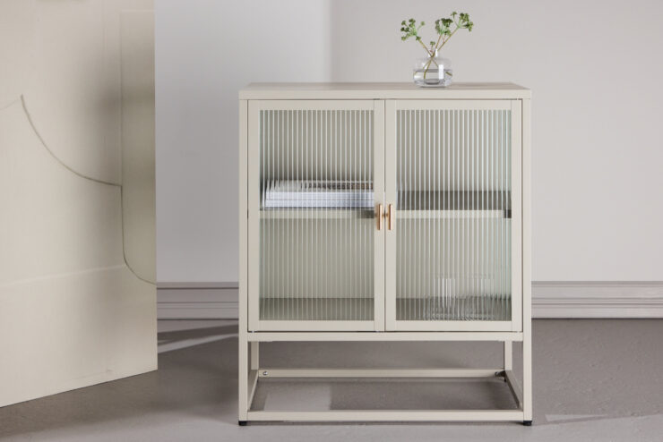 Garis – Meuble de rangement – Beige – 40 x 80 x 70 cm