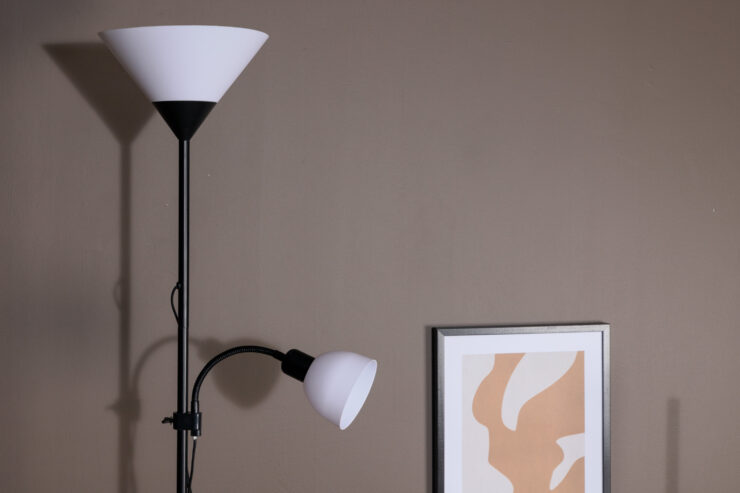 Bagasi – Lampadaire – Noir, Blanc – 25 x 178 x 25 cm