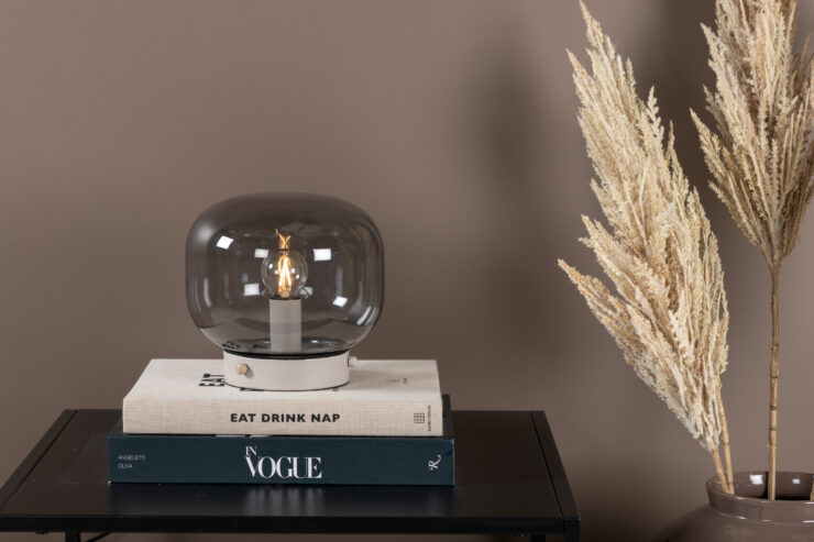 Bollonelie – Lampe à poser – Beige, Noir – ⌀19 cm