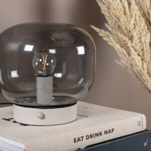 Bollonelie – Lampe à poser – Beige, Noir – ⌀19 cm