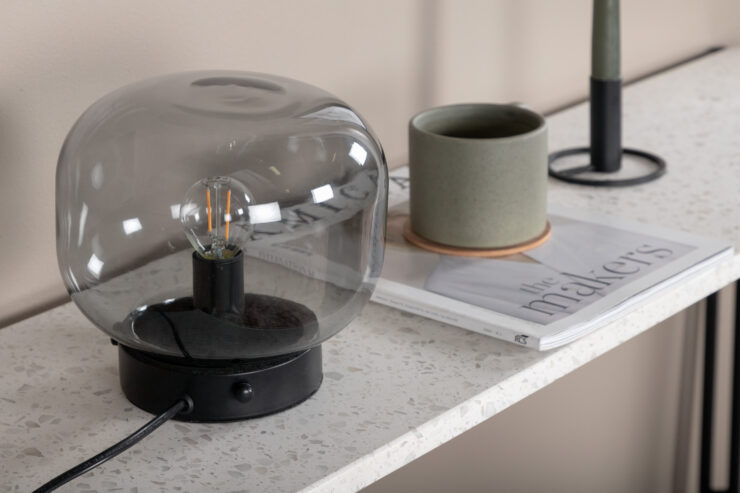 Bollonelie – Lampe à poser – Noir – ⌀19 cm