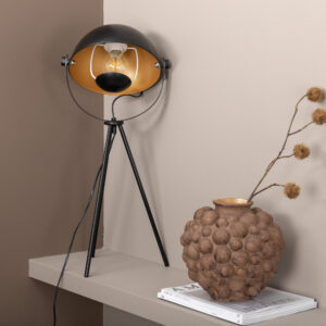 Search – Lampe à poser – Noir, Doré – 37 x 67 x 26 cm