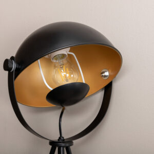 Search – Lampe à poser – Noir, Doré – 37 x 67 x 26 cm